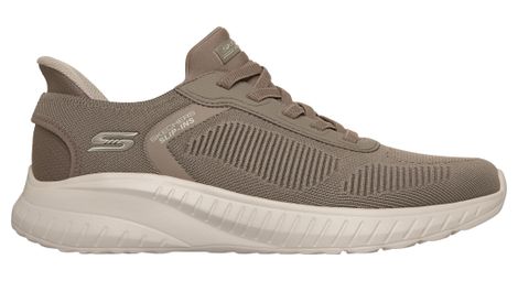 Chaussures Lifestyle Skechers Bob Squad Chaos Solid Step Taupe Fonce Homme