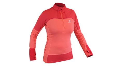 Maillot manches longues 1 2 zip raidlight wintertrail corail femme