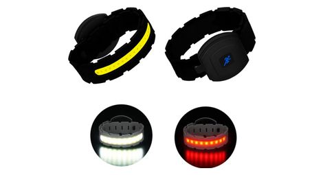 Bracelet lumineux cob led – usb-c rechargeable - 3 modes - course, vélo et sécurité nocturne