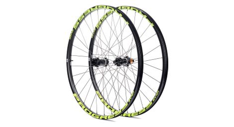 Paire de roues progress gv:01 nitro 29  jaune | boost 15x110/12x148 mm | 6 trous | sram xd