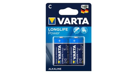 Lot de 2 piles c longlife power varta