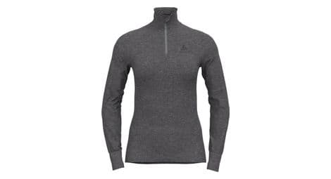 Maillot manches longues femme 1/2 zip odlo active warm eco gris 