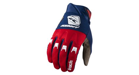 Par de guantes largos kenny track azul nany / rojo