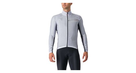 Chaqueta de manga larga castelli squadra stretch gris/negro