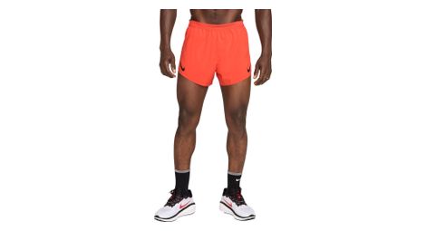 Pantalón corto nike aeroswift 4in split rojo para hombre