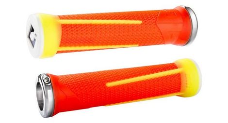 Odi paire de grips ag-1 lock-on orange/jaune