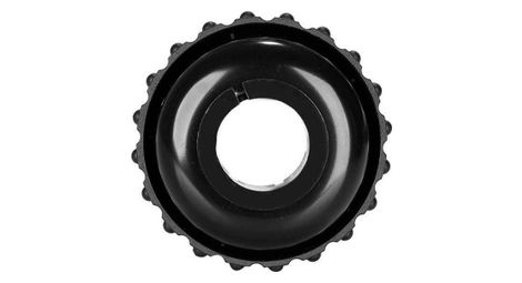Sonnette timbre rotative noir sur cintre d.22 haute qualite dome laiton 53mm