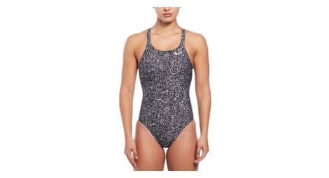 Bañador de una pieza nike swim hydrastrong multi print negro para mujer