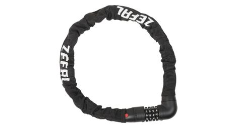 Antivol velo chaine a combinaison zefal m12 code diam 8mm l0.80m noir