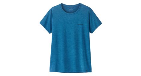 Camiseta técnica Patagonia Cap Cool Daily Boardshort con logotipo azul para mujer