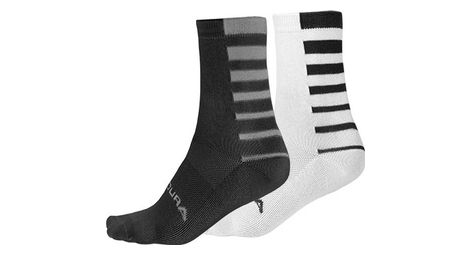 Chaussettes endura coolmax noir / blanc (lot de 2 paires)
