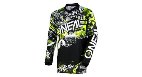 Maillot manches longues o neal element attack noir hi viz jaune