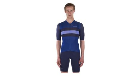 Maillot manches courtes santini eco sleek bengal bleu