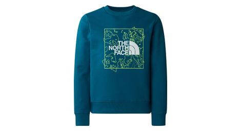 Sweat the north face teen new graphic crew bleu