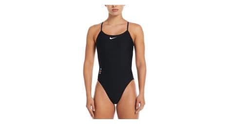 Einteiliger nike swim hydrastrong chrm mlti gfx schwarz damen badeanzug