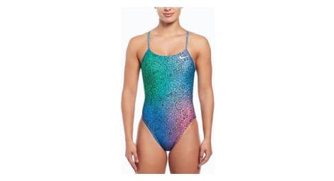 Nike swim hydrastrong multi print cool multicolour dames 1-delig badpak