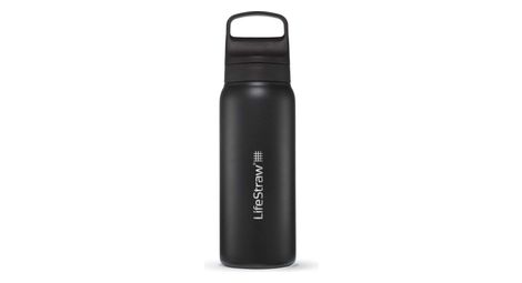 Bouteille filtre à eau lifestraw go 2.0 isolée en acier inoxydable noir 1 litre-noir