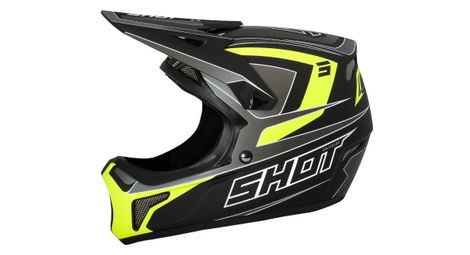 Shot Rogue Level Casco integrale nero/giallo fluorescente opaco