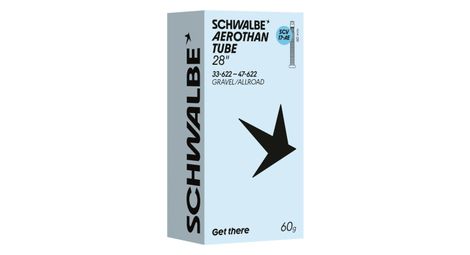 Leichter Schwalbe Aerothan Gravel/Allroad-Schlauch, Schwalbe Clik-Ventil, SCV17AE, 700 mm, Presta, 60 mm