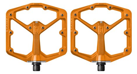 crankbrothers stamp 7 large flat pedals orange