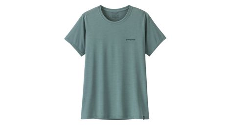 Camiseta técnica Patagonia Cap Cool Daily Boardshort con logotipo verde para mujer