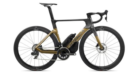 Orbea orca aero m21eltd bicicletta da strada sram force etap axs 12s 700 mm verde oliva carbonio grigio crudo 2025