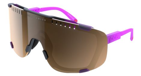 Lunettes poc devour fluorescent pink black / brown silver mirror