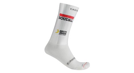 Chaussettes Aéro Castelli Fast Feet 4 Soudal Quickstep Blanc