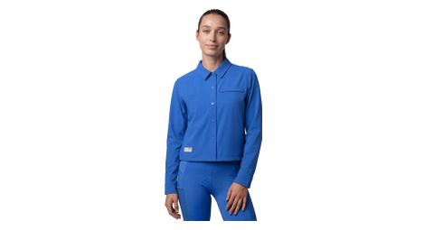 Surchemise été cyclisme gravel femme Emberly-W Blue Bleu