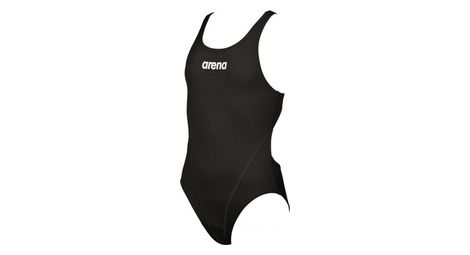 Arena solid swim tech junior black white