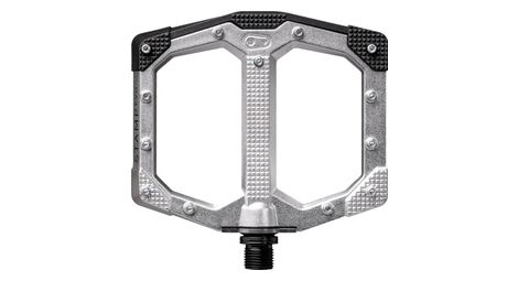 Ein Paar flache Crankbrothers Stamp Evo-Pedale – Small, Silber