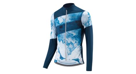 Maillot de cyclisme Loeffler à manches longues M / L / S Jersey polaire-bleu