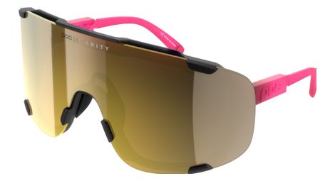 Lunettes poc devour fluorescent pink black / violet gold mirror