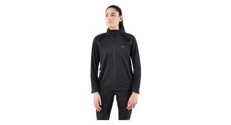 Chaqueta de manga larga para mujer kiprun run 900 warm negra