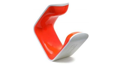 Support velo mural hornit clug m hybrid 33 42mm 1 3 1 75 blanc orange