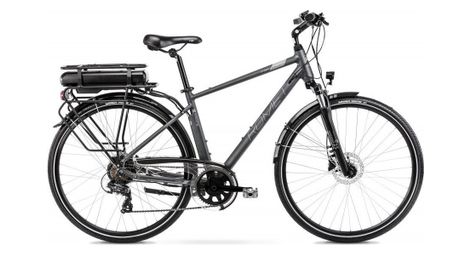 Vélo trekking electrique 28  - romet - wagant 1 moteur roue arrière - gris