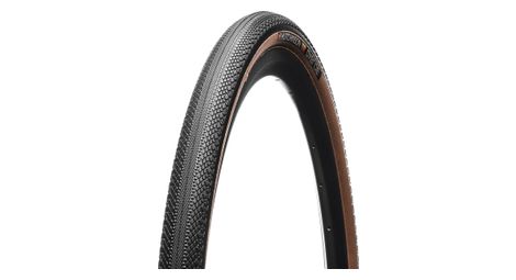 Pneu gravel hutchinson overide 700 mm tubeless ready souple hardskin bi-compound flancs beiges tan