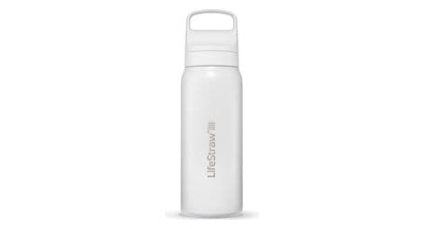 Bouteille filtre à eau lifestraw go 2.0 isolée en acier inoxydable 700 ml-blanc