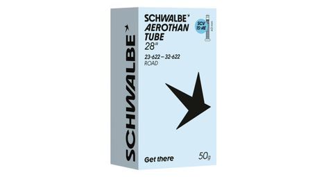 Leichter Schwalbe Aerothan Road-Schlauch, Schwalbe Clik-Ventil SCV15AE, 700 mm, Presta, 40 mm