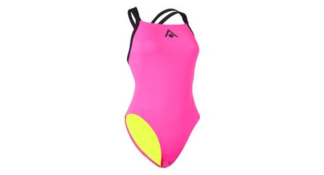 Traje de baño aquasphere essential open back rosa brillante / negro