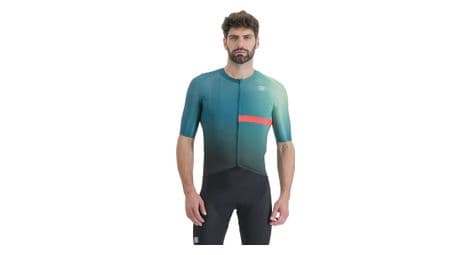 Maillot manches courtes sportful bomber bleu/vert