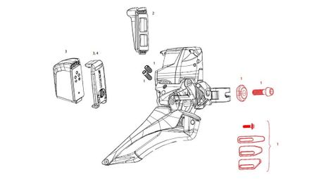 Pièce détachée sram pour dérailleur avant red e-tap