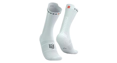 Compressport pro racing socks v4.0 bike white/black