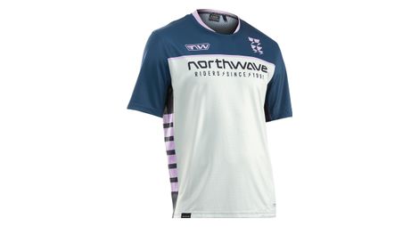 Maglia mtb northwave edge 2 manica corta blu/grigio