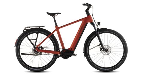 VTC Électrique Cube Touring Hybrid Comfort SLX 800 Shimano Nexus 5V Courroie 800 Wh 700 mm Rouge Orange Chilli 2026