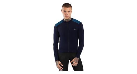 Maillot vélo thermique homme Cyclisme SRX M4 Cubilla Bleu Marine