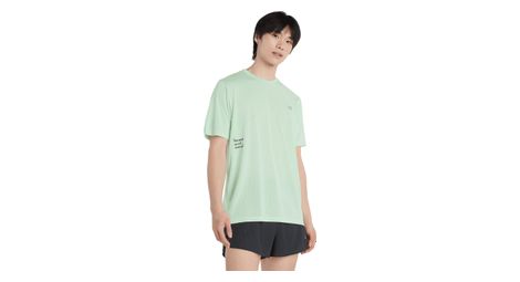 Maillot manches courtes new balance athletics graphic vert homme