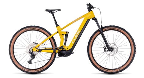 Cube stereo hybrid 140 hpc pro 750 electric full suspension mtb shimano deore 11s 750 wh 29'' vivid sun yellow 2024