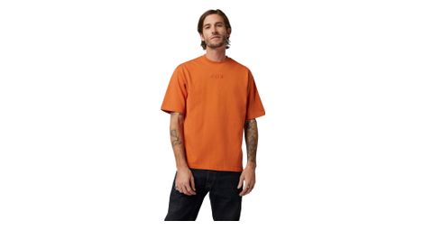 oversize fox wordmark orange men s t shirt
