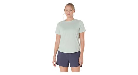 women s asics core run short sleeved jersey green